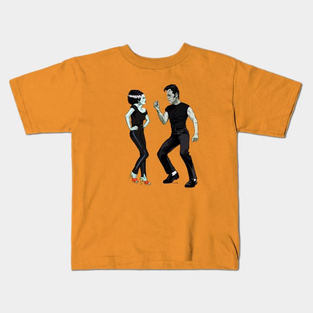 Grease Frankenstein Kids T-Shirt by FanboyMuseum